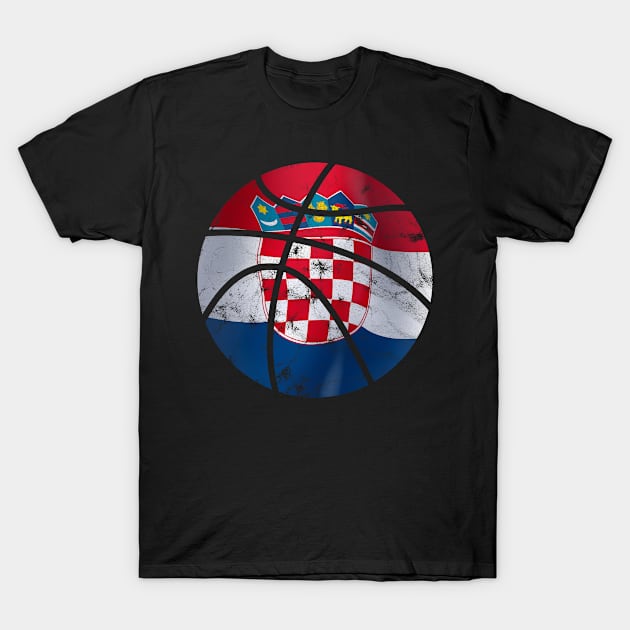 Croatia Hrvatska Basketball T-Shirt by Rayrock76